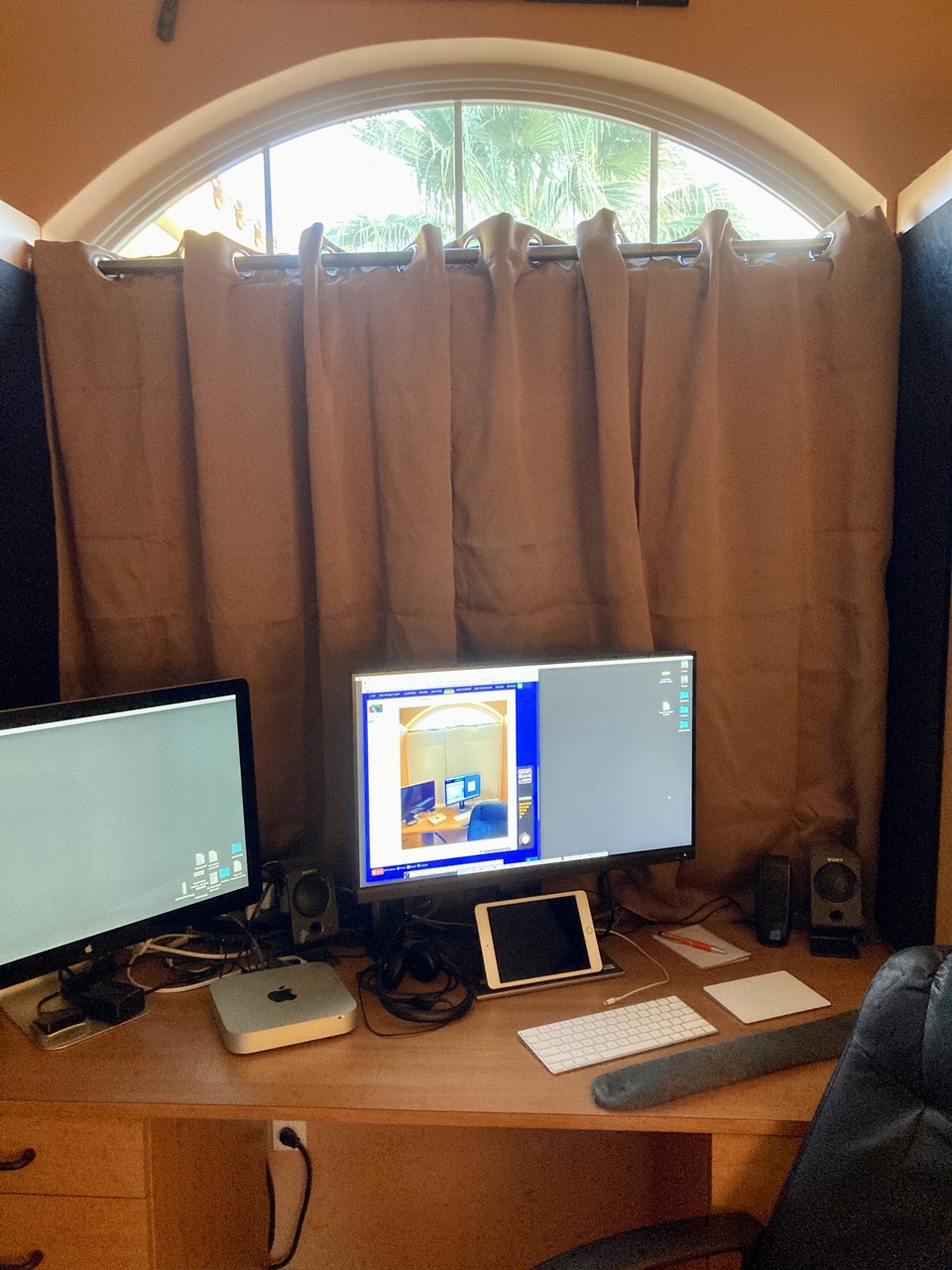 Temporarily block sound from entering windows..